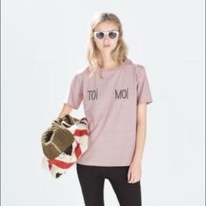 Zara Me and You/Moi et Toi french Striped tee